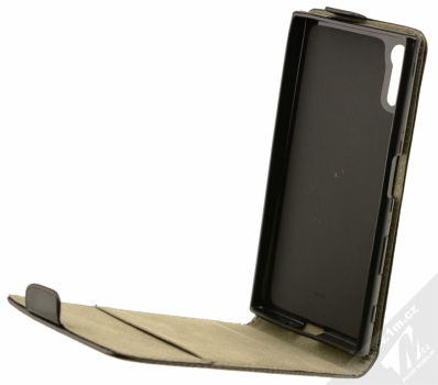 ForCell Slim Flip Flexi otevírací pouzdro pro Sony Xperia XZ černá (black) otevřené