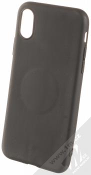 Forcell Soft Magnet Case TPU ochranný kryt podporující magnetické držáky pro Apple iPhone X, iPhone XS černá (black)