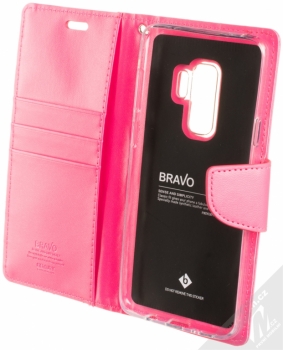Goospery Bravo Diary flipové pouzdro pro Samsung Galaxy S9 Plus sytě růžová (hot pink) otevřené