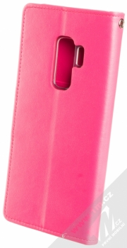 Goospery Bravo Diary flipové pouzdro pro Samsung Galaxy S9 Plus sytě růžová (hot pink) zezadu