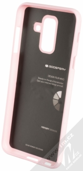 Goospery Jelly Case TPU ochranný silikonový kryt pro Samsung Galaxy A6 Plus (2018) světle růžová (light pink) zepředu