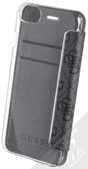 Guess Charms 4G flipové pouzdro pro Apple iPhone 6, iPhone 6S, iPhone 7, iPhone 8 (GUFLBKI8GF4GGR) šedá (grey) zezadu