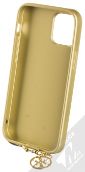 Guess Charms 4G ochranný kryt pro Apple iPhone 12 mini (GUHCP12SGF4GGR) šedá zlatá (grey gold) zepředu