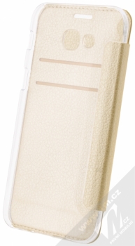 Guess IriDescent Booktype Case flipové pouzdro pro Samsung Galaxy A5 (2017) (GUFLBKA5IGLTGO) zlatá (gold) zezadu