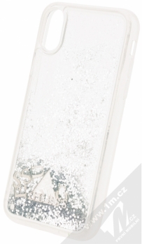 Guess Liquid Glitter Hard Case ochranný kryt s přesýpacím efektem třpytek pro Apple iPhone X (GUHCPXGLUFLSI) stříbrná průhledná (silver transparent) animace 4