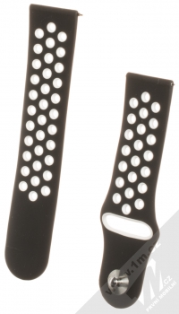 Handodo Double Color Strap silikonový pásek na zápěstí s univerzální osičkou 22mm černá bílá (black white)