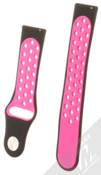 Handodo Double Color Strap silikonový pásek na zápěstí pro Xiaomi Amazfit Bip černá růžová (black pink) zezadu