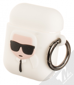 Karl Lagerfeld Ikonik AirPods Silicone Case silikonové pouzdro pro sluchátka Apple AirPods (KLACCSILKHWH) bílá (white)
