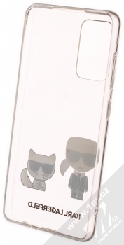 Karl Lagerfeld Ikonik Karl and Choupette ochranný kryt pro Samsung Galaxy A52, Galaxy A52 5G (KLHCA52CKTR) průhledná (transparent) zepředu