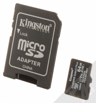 Kingston Canvas Select Plus microSDXC 64GB Speed Class I (U1) V10 paměťová karta + adaptér SD černá (black)
