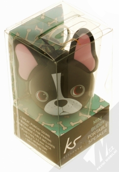 KitSound Mini Buddy French Bulldog reproduktor pro mobilní telefoezadun, mobil, smartphone - Francouzský Buldoček černá (black) krabička