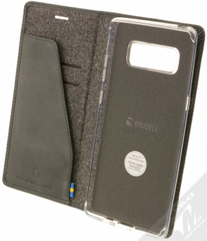 Krusell Sunne FolioWallet flipové pouzdro pro Samsung Galaxy Note 8 černá (black) otevřené