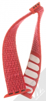 Maikes Nylon Strap textilní pásek na zápěstí pro Apple Watch 38mm, Watch 40mm červená (red) rozepnuté