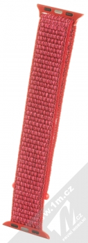 Maikes Nylon Strap textilní pásek na zápěstí pro Apple Watch 38mm, Watch 40mm červená (red) zezadu