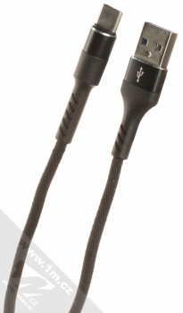 maXlife MXUC-01T opletený USB kabel s USB Type-C konektorem černá (black)