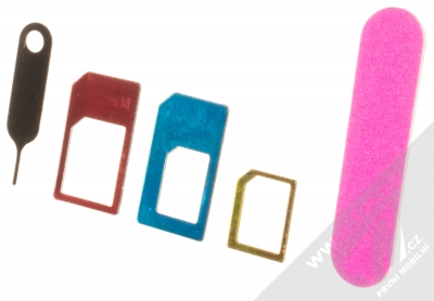 maXlife SIM adaptéry na micro a nano SIM karty včetně nástrojů zezadu