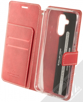 Molan Cano Issue Diary flipové pouzdro pro Huawei Mate 20 Lite červená (red) otevřené