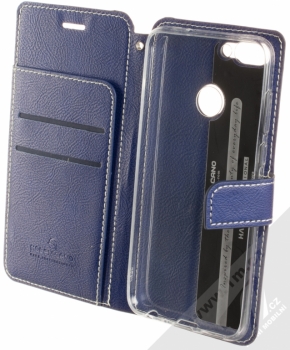 Molan Cano Issue Diary flipové pouzdro pro Huawei P Smart tmavě modrá (navy blue) otevřené