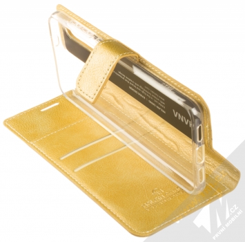 Molan Cano Issue Diary flipové pouzdro pro Xiaomi Mi 9 SE zlatá (gold) stojánek