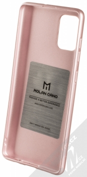 Molan Cano Jelly Case TPU ochranný kryt pro Samsung Galaxy A71 růžově zlatá (rose gold) zepředu