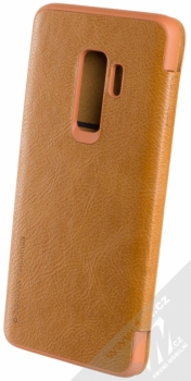 Nillkin Qin flipové pouzdro pro Samsung Galaxy S9 Plus hnědá (brown) zezadu