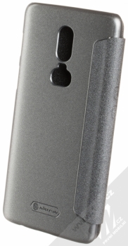 Nillkin Sparkle flipové pouzdro pro OnePlus 6 šedá (night black) zezadu