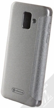 Nillkin Sparkle flipové pouzdro pro Samsung Galaxy A6 (2018) šedá (night black) zezadu