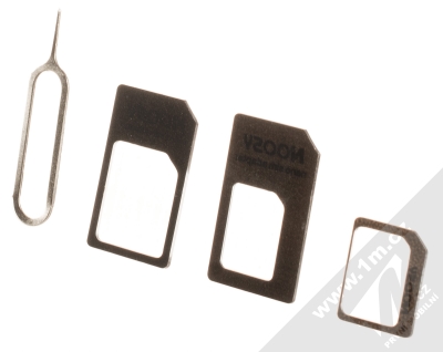 Noosy SIM adaptéry na micro a nano SIM karty černá (black) zezadu