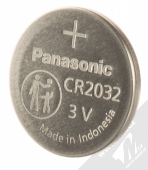 Panasonic knoflíkové baterie CR2032 6ks stříbrná (silver) detail baterie