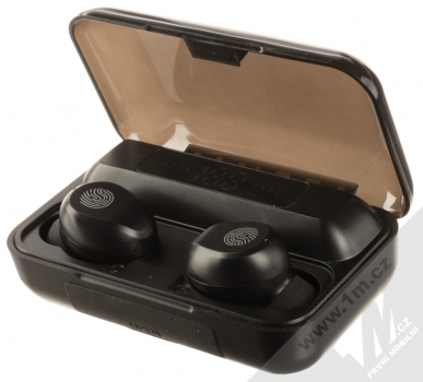 Remax TWS-43 TWS Bluetooth stereo sluchátka černá (black) nabíjecí pouzdro se sluchátky