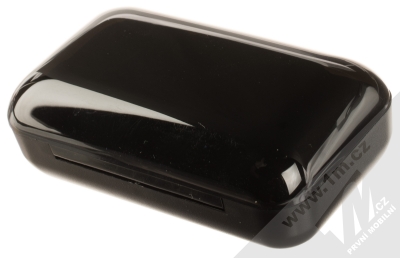 Remax TWS-43 TWS Bluetooth stereo sluchátka černá (black) nabíjecí pouzdro zezadu
