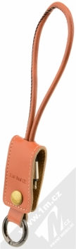 Remax Western kožený USB kabel s Apple Lightning konektorem pro Apple iPhone, iPad, iPod hnědá (brown)