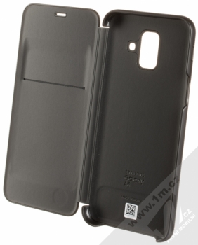 Samsung EF-WA600CB Wallet Cover originální flipové pouzdro pro Samsung Galaxy A6 (2018) černá (black) otevřené