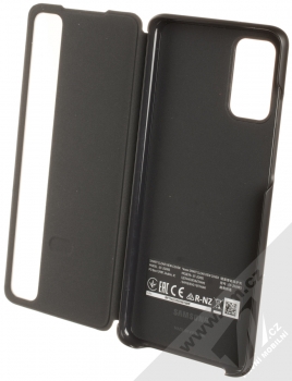 Samsung EF-ZG985CB Smart Clear View Cover originální flipové pouzdro pro Samsung Galaxy S20 Plus černá (black) otevřené