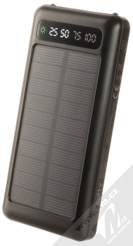 Setty SLR-100 solární powerbanka 10000mAh černá (black) složené zepředu