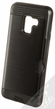 Sligo Defender Card odolný ochranný kryt s kapsičkou pro Samsung Galaxy A8 (2018) černá (black)