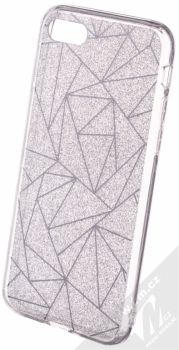 Sligo Glitter Geometric třpytivý ochranný kryt pro Apple iPhone 7, iPhone 8 stříbrná (silver)