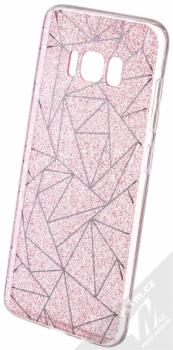 Sligo Glitter Geometric třpytivý ochranný kryt pro Samsung Galaxy S8 růžová (pink)