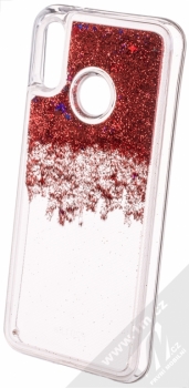 Sligo Liquid Glitter Full ochranný kryt s přesýpacím efektem třpytek pro Huawei P20 Lite červená (red) animace 1