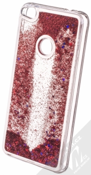 Sligo Liquid Glitter Full ochranný kryt s přesýpacím efektem třpytek pro Huawei P9 Lite (2017) červená (red) animace 2