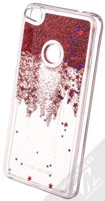 Sligo Liquid Glitter Full ochranný kryt s přesýpacím efektem třpytek pro Huawei P9 Lite (2017) červená (red)