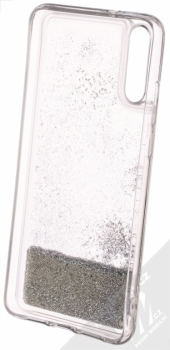 Sligo Liquid Pearl Full ochranný kryt s přesýpacím efektem třpytek pro Huawei P20 stříbrná (silver) zepředu