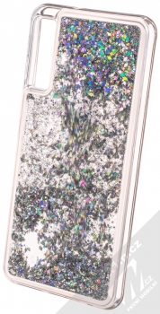 Sligo Liquid Sparkle Full ochranný kryt s přesýpacím efektem třpytek pro Samsung Galaxy A7 (2018) stříbrná (silver) animace 3