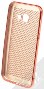 Sligo Luxury pokovený TPU ochranný kryt pro Samsung Galaxy A3 (2017) růžově zlatá (rose gold) zepředu
