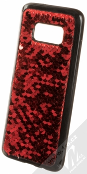 Sligo Magic TPU ochranný kryt s flitry pro Samsung Galaxy S8 červená (red)