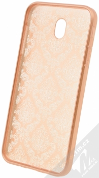 Sligo Ornament TPU ochranný kryt s motivem pro Samsung Galaxy J7 (2017) růžově zlatá (rose gold) zepředu