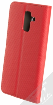 Sligo Smart Magnet flipové pouzdro pro Samsung Galaxy A6 Plus (2018) červená (red) zezadu