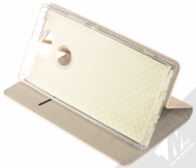 Sligo Smart Magnet flipové pouzdro pro Sony Xperia XA2 zlatá (gold) stojánek