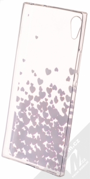 Sligo Trendy Valentine TPU ochranný kryt s motivem pro Sony Xperia XA1 fialová růžová (violet pink) zepředu