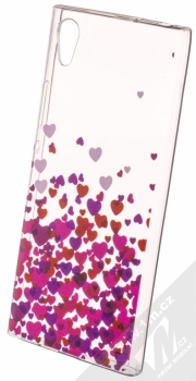 Sligo Trendy Valentine TPU ochranný kryt s motivem pro Sony Xperia XA1 fialová růžová (violet pink)